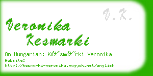 veronika kesmarki business card